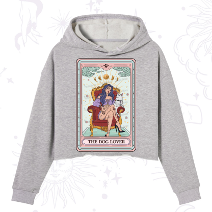 Purplehecate The Dog Lover Tarot Crop Hoodie