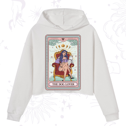 Purplehecate The Dog Lover Tarot Crop Hoodie