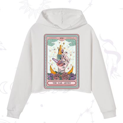 Purplehecate The Badass Nail Artist Tarot Crop Hoodie