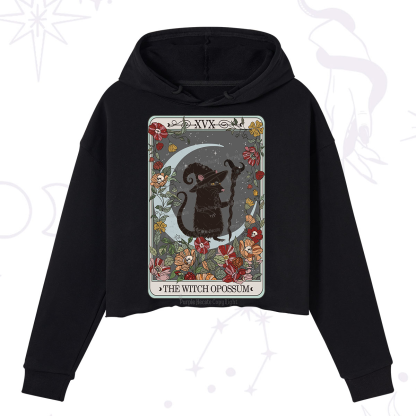 Purplehecate The Witch Opossum Tarot Crop Hoodie