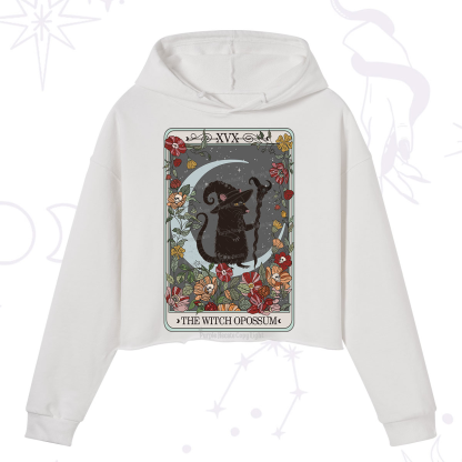 Purplehecate The Witch Opossum Tarot Crop Hoodie