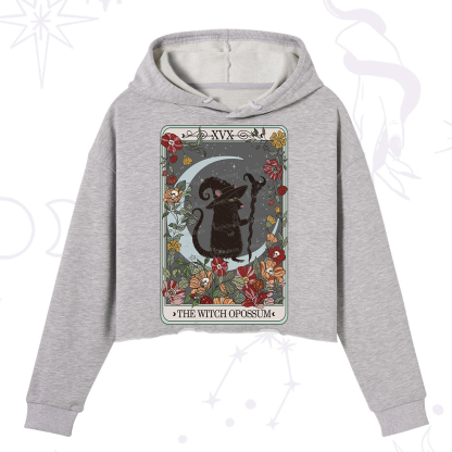 Purplehecate The Witch Opossum Tarot Crop Hoodie