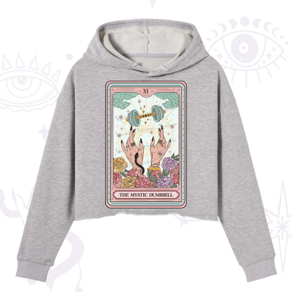 Purplehecate The Mystic Dumbbell Tarot Crop Hoodie