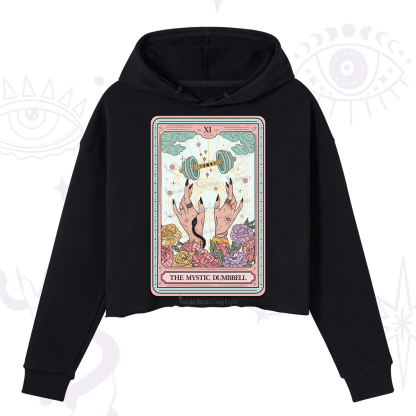 Purplehecate The Mystic Dumbbell Tarot Crop Hoodie