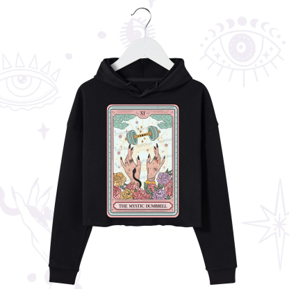 Purplehecate The Mystic Dumbbell Tarot Crop Hoodie
