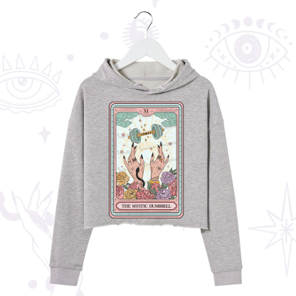 Purplehecate The Mystic Dumbbell Tarot Crop Hoodie