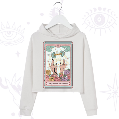Purplehecate The Mystic Dumbbell Tarot Crop Hoodie