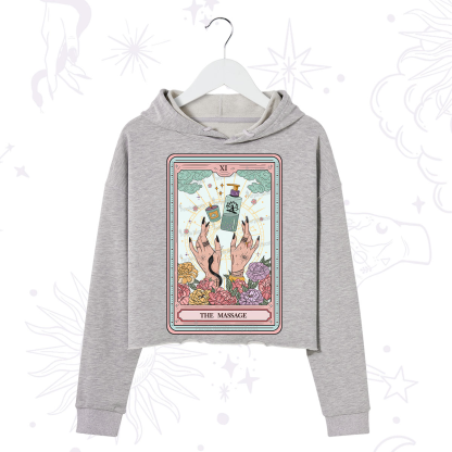 Purplehecate The Massage Tarot Crop Hoodie