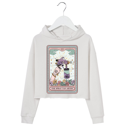 Purplehecate The Spary Tan Artist Tarot Crop Hoodie