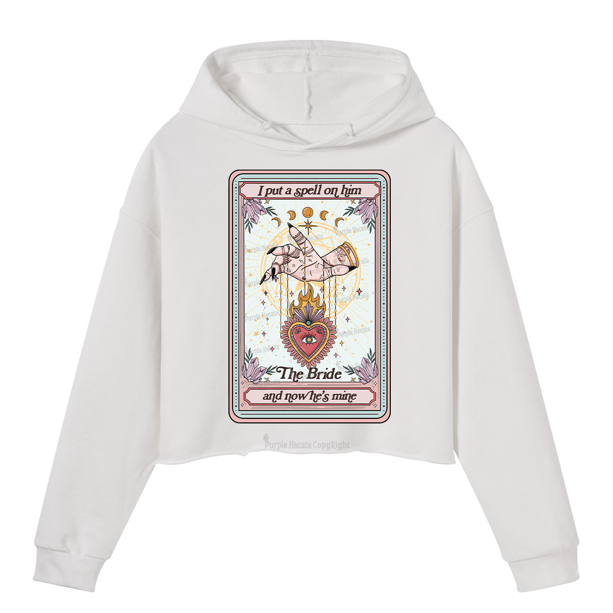 Purplehecate I Put A Spell On Him And Now He's Mine Crop Hoodie