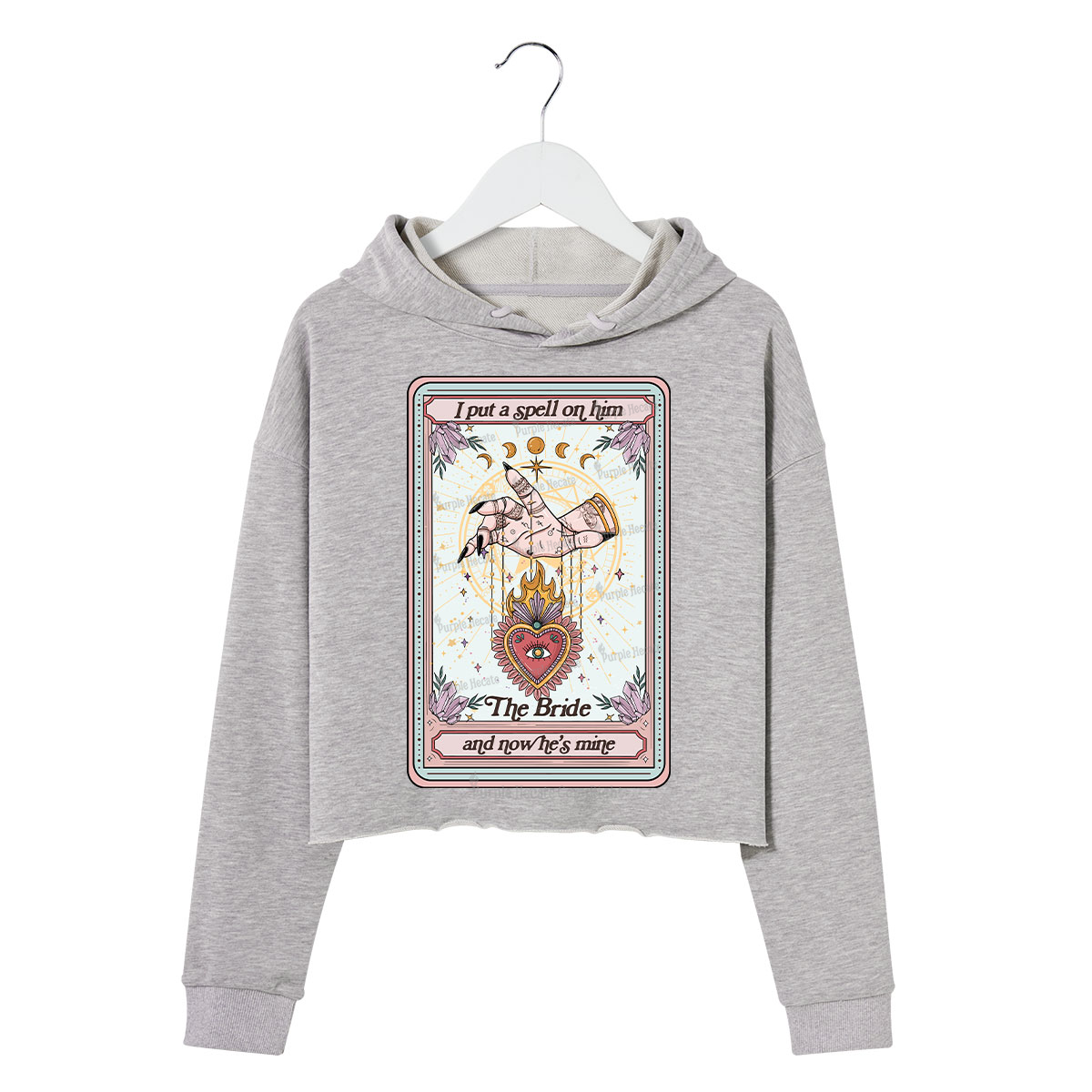 Purplehecate I Put A Spell On Him And Now He's Mine Crop Hoodie