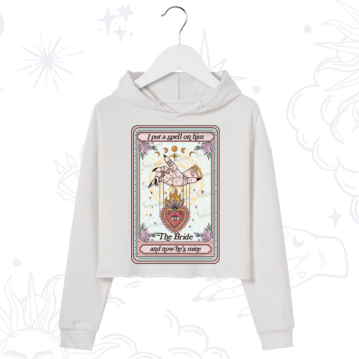 Purplehecate I Put A Spell On Him And Now He's Mine Crop Hoodie
