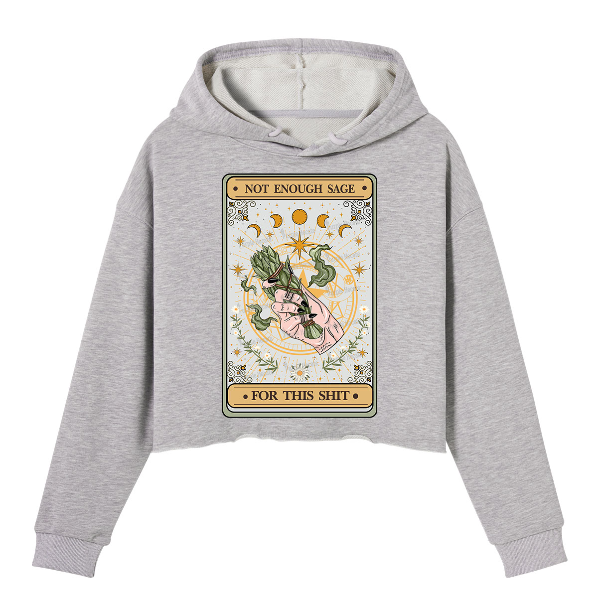 Purplehecate The Not Enough Sage For This Sh*t Tarot Crop Hoodie