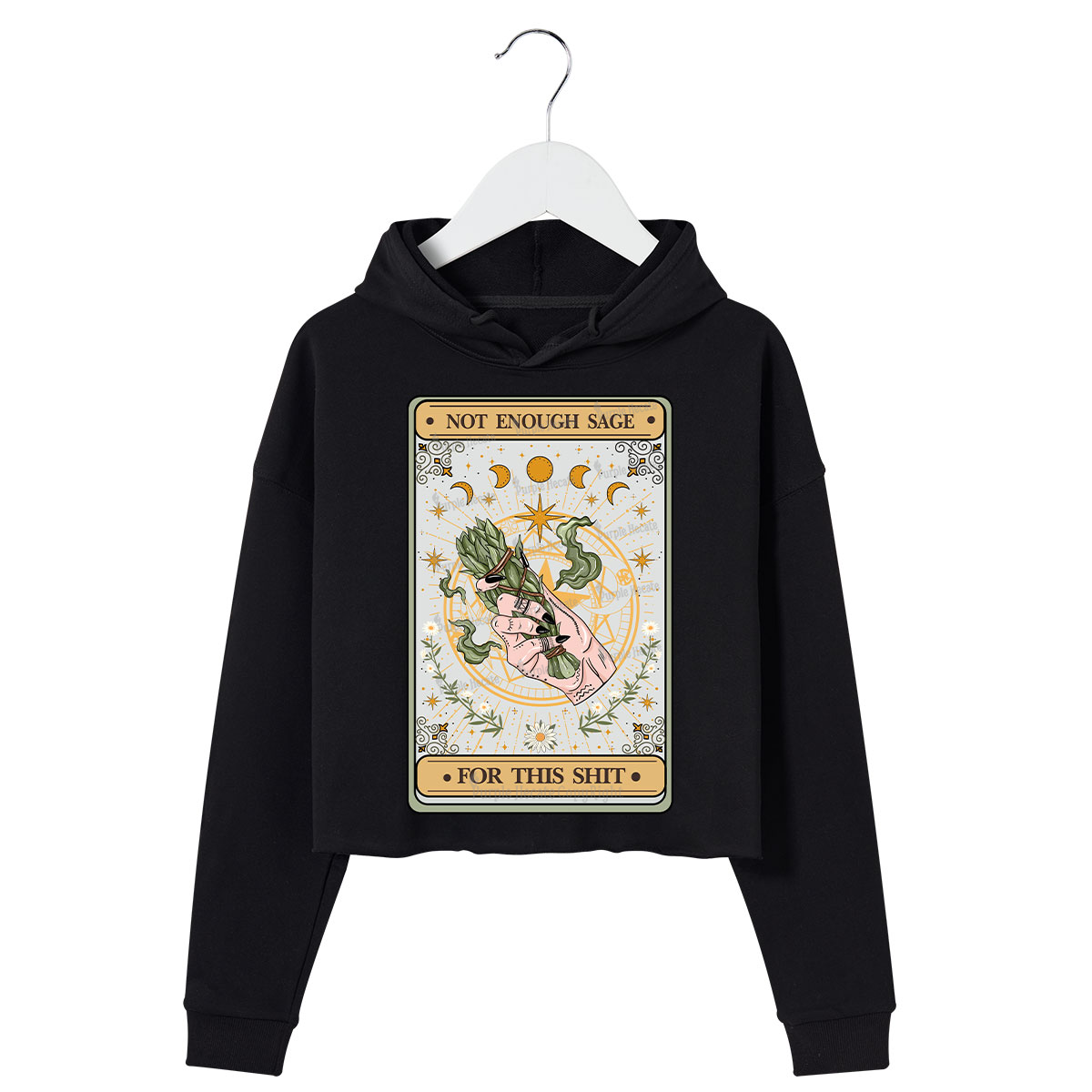 Purplehecate The Not Enough Sage For This Sh*t Tarot Crop Hoodie