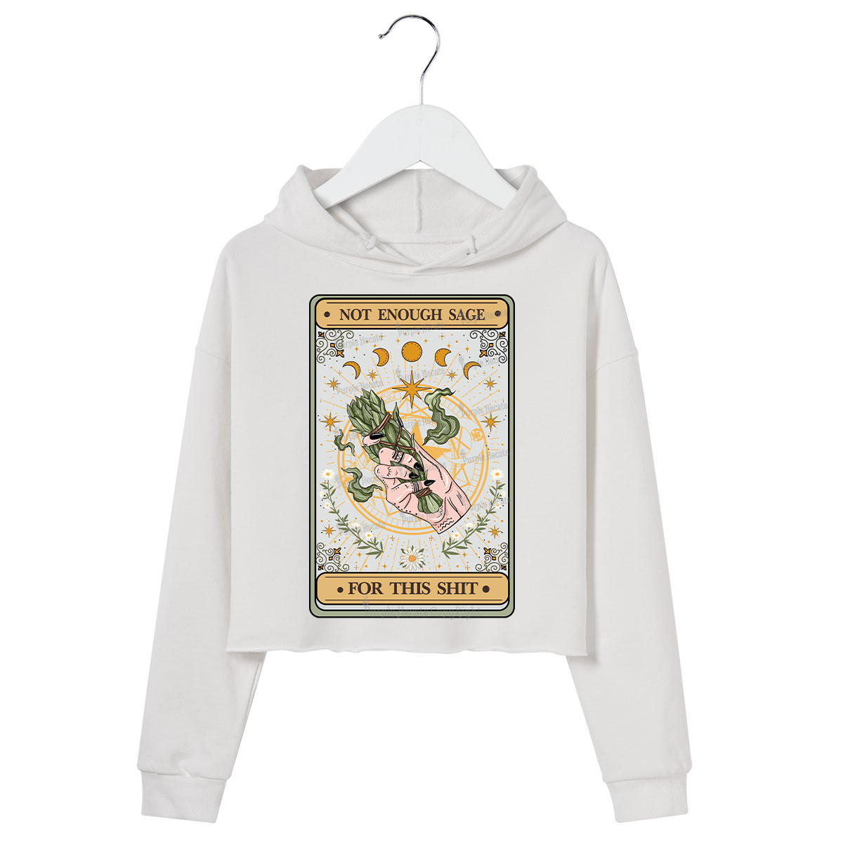 Purplehecate The Not Enough Sage For This Sh*t Tarot Crop Hoodie