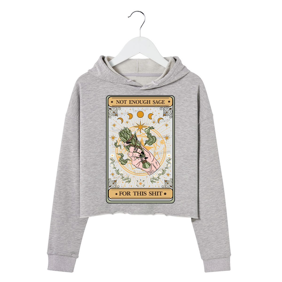 Purplehecate The Not Enough Sage For This Sh*t Tarot Crop Hoodie