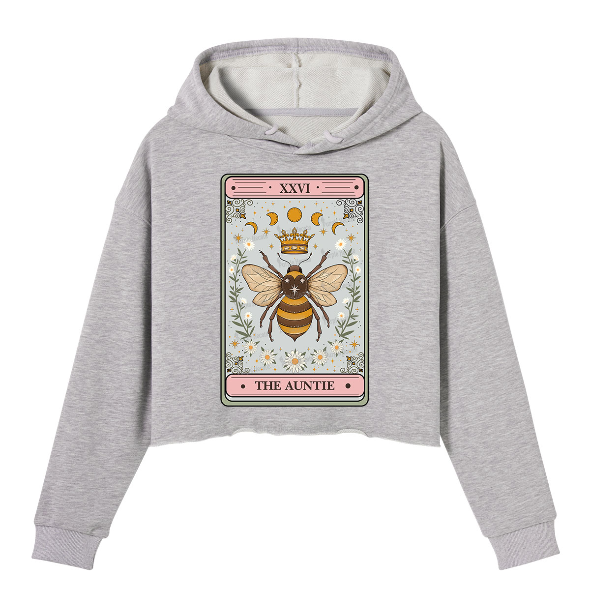 Purplehecate The Auntie Tarot Crop Hoodie