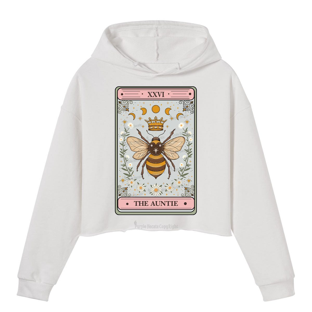Purplehecate The Auntie Tarot Crop Hoodie