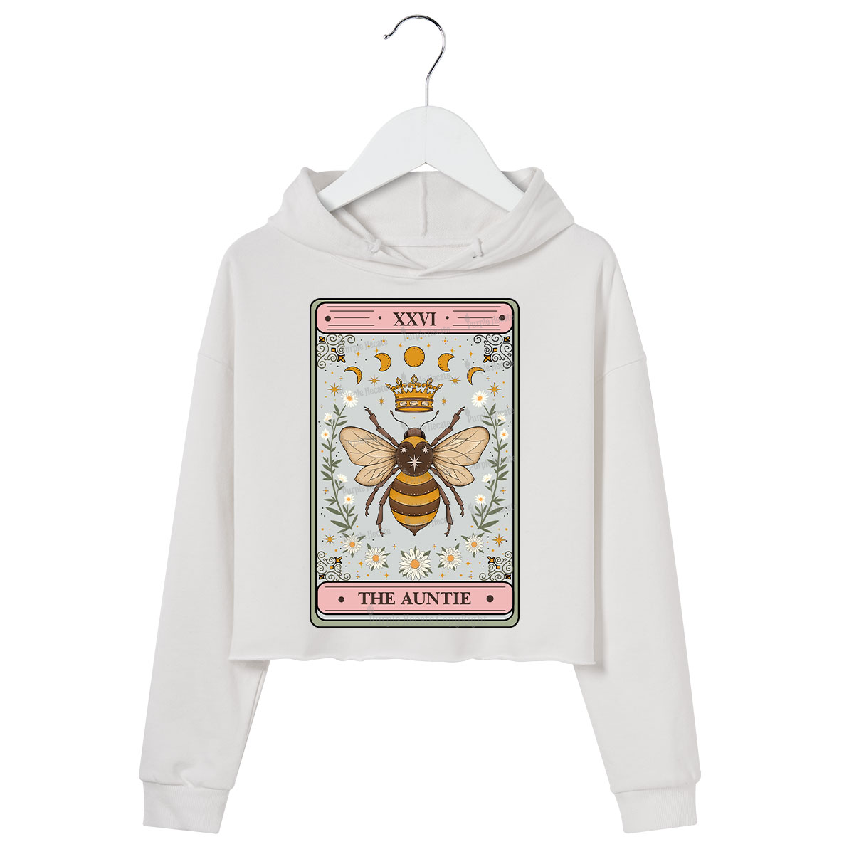 Purplehecate The Auntie Tarot Crop Hoodie