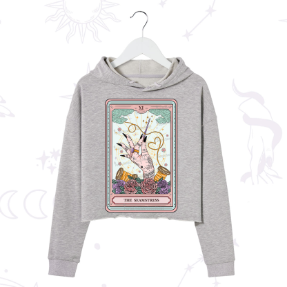 Purplehecate The Seamstress Tarot Crop Hoodie