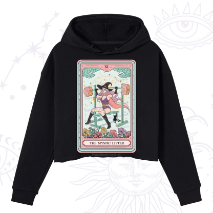 Purplehecate The Mystic Lifter Tarot Crop Hoodie