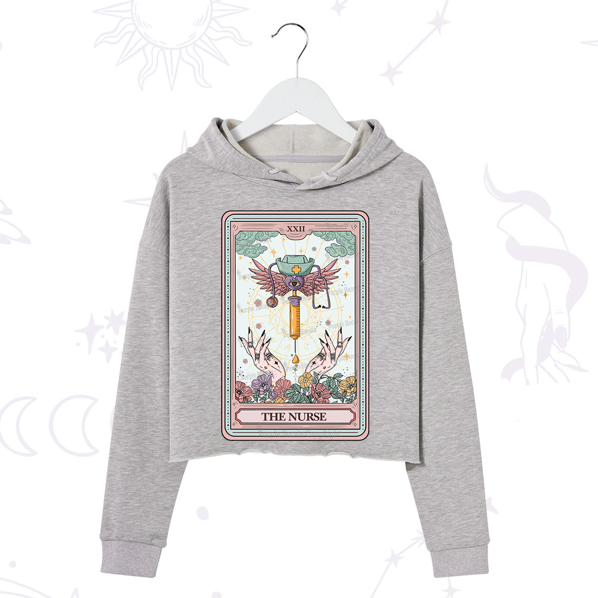 Purplehecate The ER Nurse Tarot Crop Hoodie
