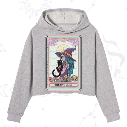 Purplehecate The Gothic Cat Mom Tarot Crop Hoodie