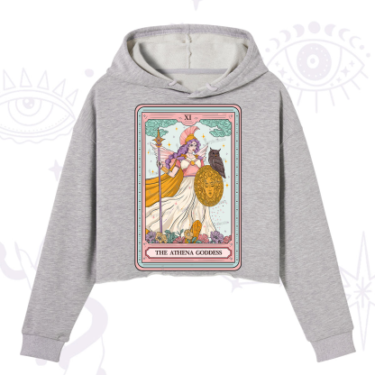 Purplehecate The Athena Goddess Tarot Crop Hoodie