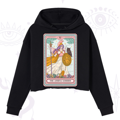 Purplehecate The Athena Goddess Tarot Crop Hoodie