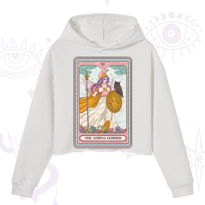Purplehecate The Athena Goddess Tarot Crop Hoodie