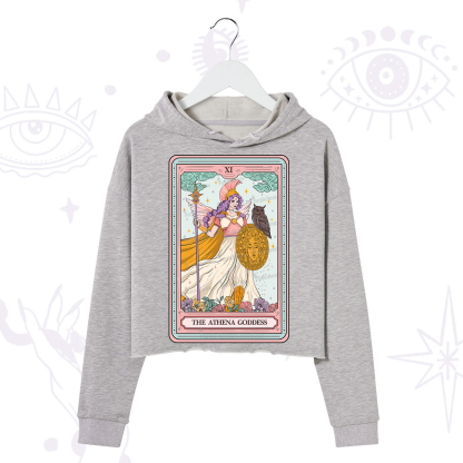 Purplehecate The Athena Goddess Tarot Crop Hoodie