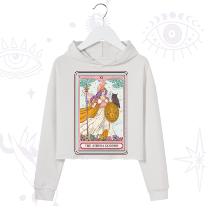 Purplehecate The Athena Goddess Tarot Crop Hoodie