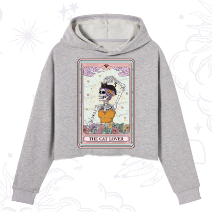 Purplehecate The Cat Lover Tarot Crop Hoodie