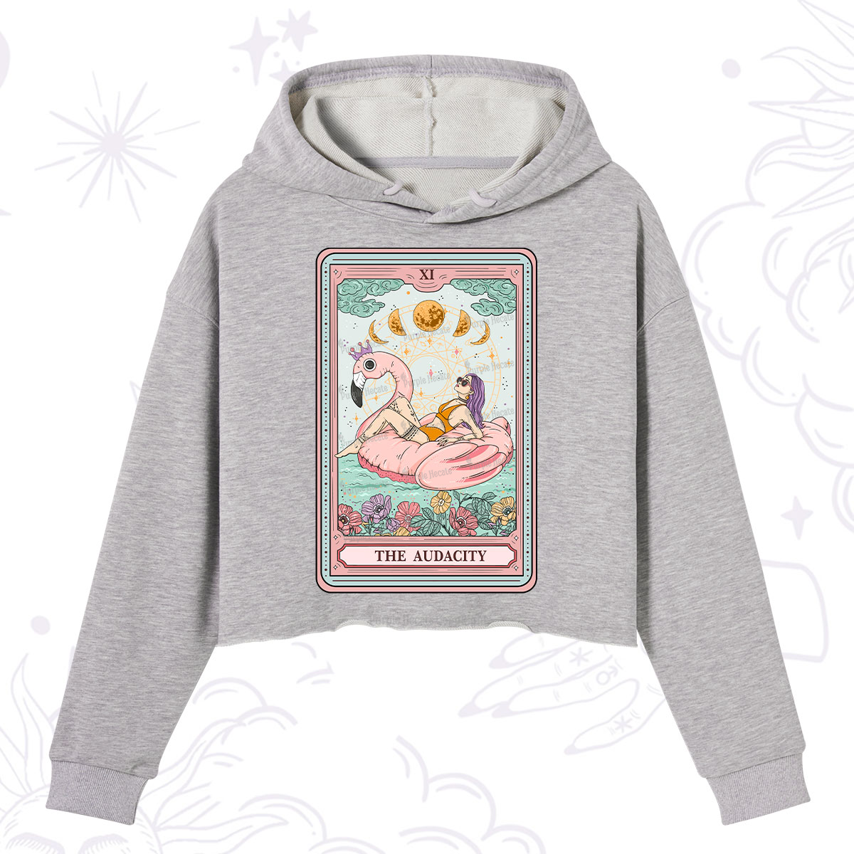 Purplehecate The Vacation Audacity Tarot Crop Hoodie