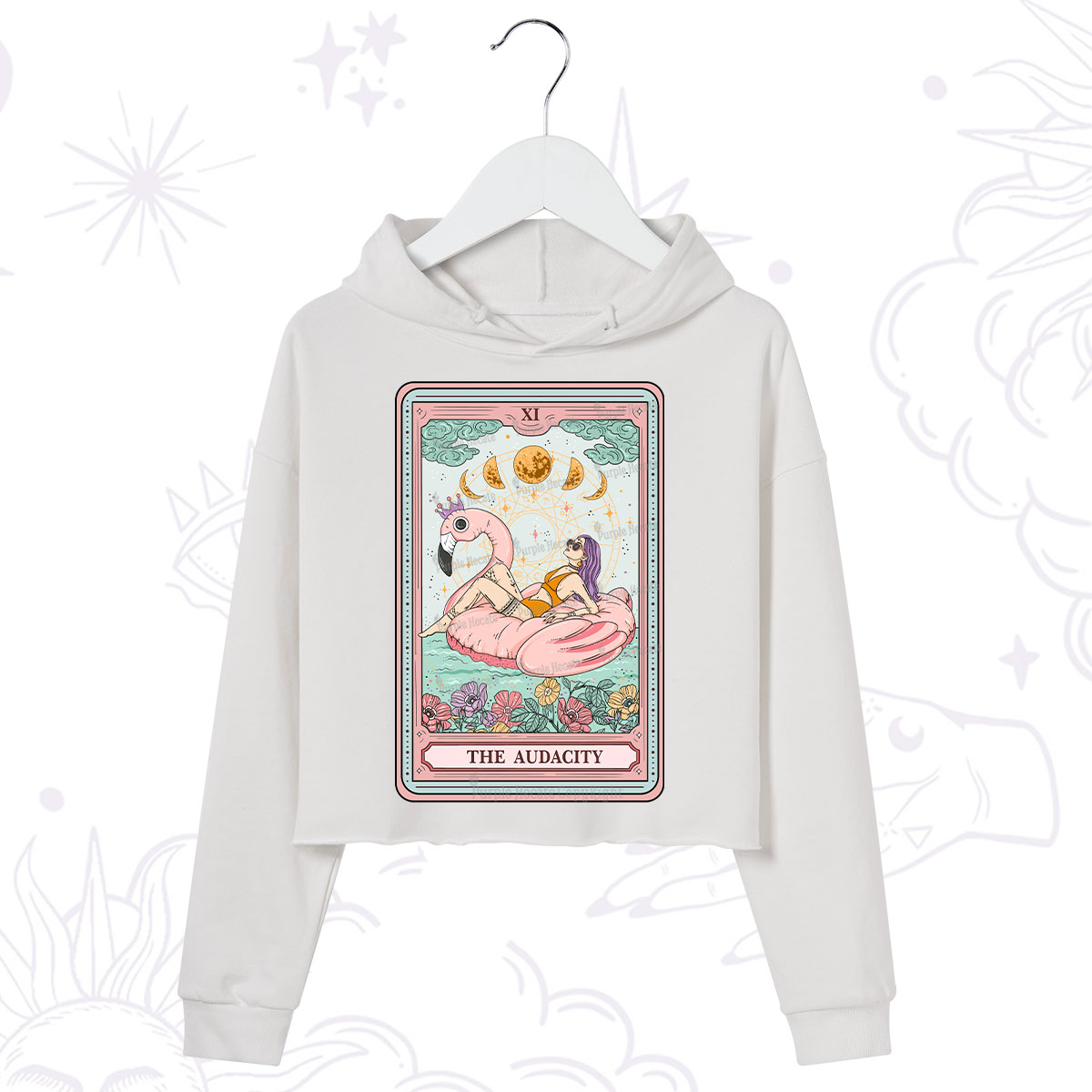Purplehecate The Vacation Audacity Tarot Crop Hoodie