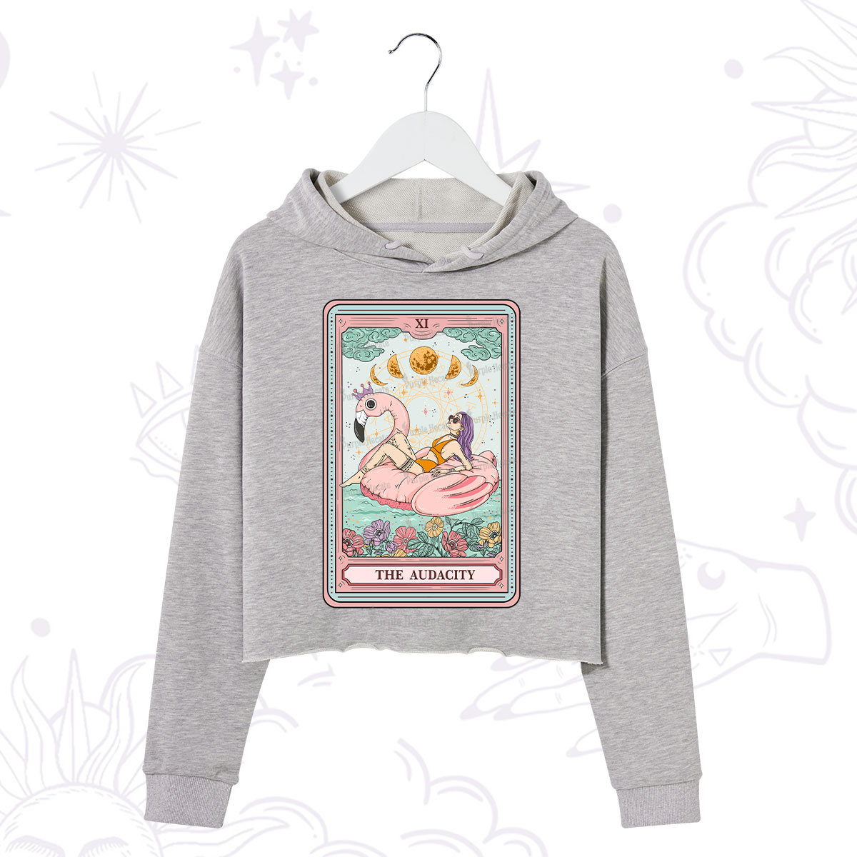Purplehecate The Vacation Audacity Tarot Crop Hoodie