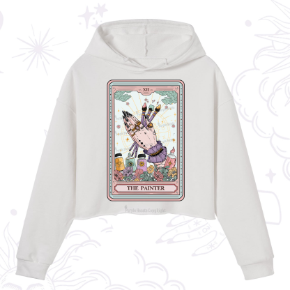 Purplehecate The Occult Painter Tarot Crop Hoodie
