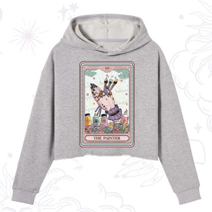 Purplehecate The Occult Painter Tarot Crop Hoodie