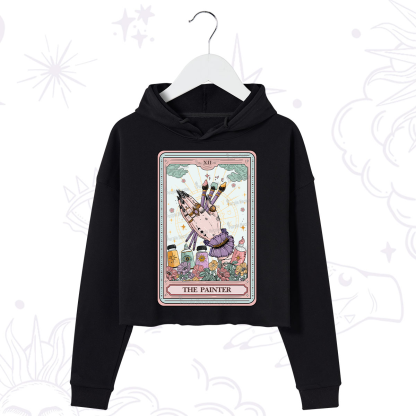 Purplehecate The Occult Painter Tarot Crop Hoodie