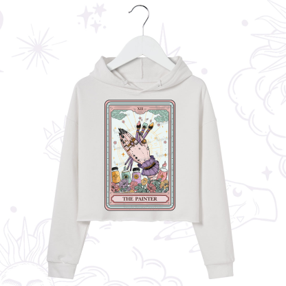 Purplehecate The Occult Painter Tarot Crop Hoodie