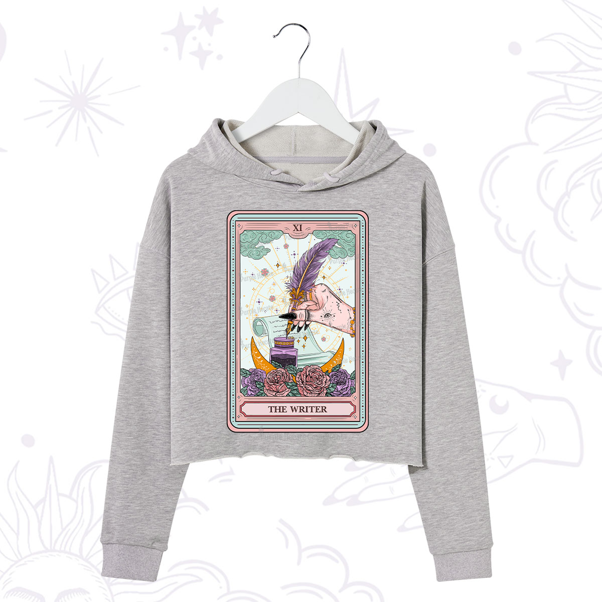 Purplehecate The Writer Tarot Crop Hoodie