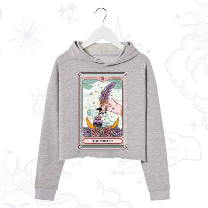 Purplehecate The Writer Tarot Crop Hoodie