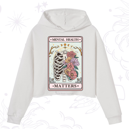 Purplehecate Mental Health Matters Crop Hoodie