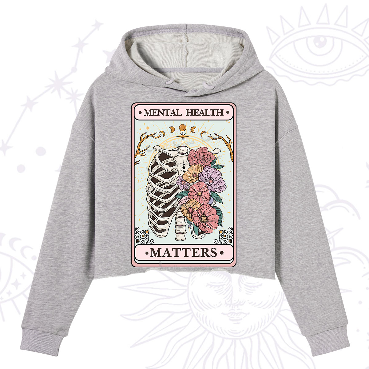 Purplehecate Mental Health Matters Crop Hoodie