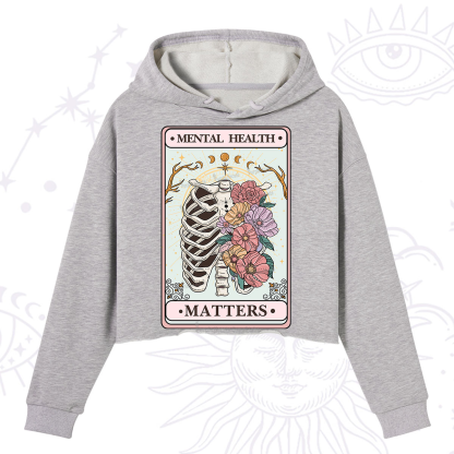 Purplehecate Mental Health Matters Crop Hoodie
