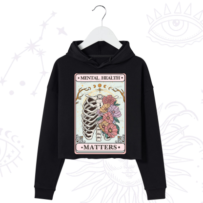 Purplehecate Mental Health Matters Crop Hoodie