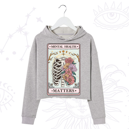 Purplehecate Mental Health Matters Crop Hoodie