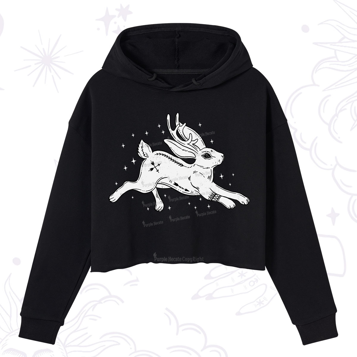 Purplehecate Starwitch Familiar Crop Hoodie