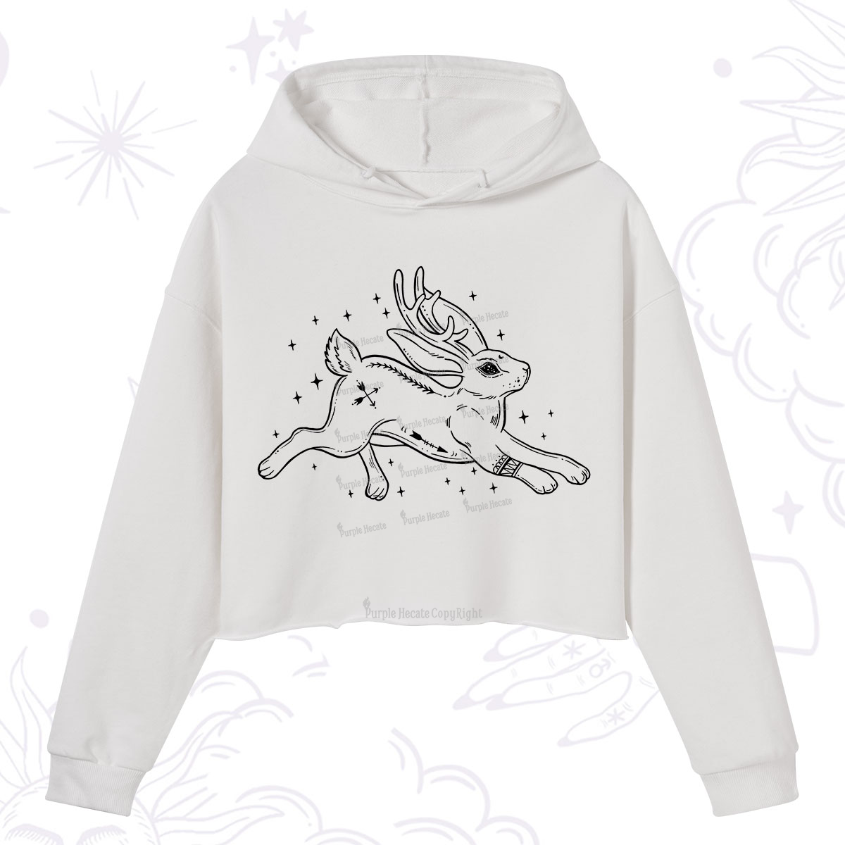 Purplehecate Starwitch Familiar Crop Hoodie