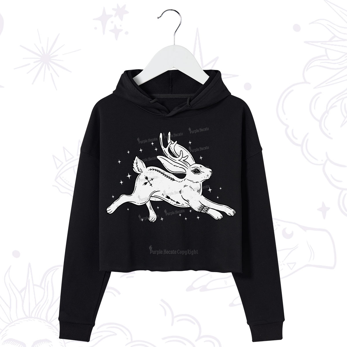 Purplehecate Starwitch Familiar Crop Hoodie